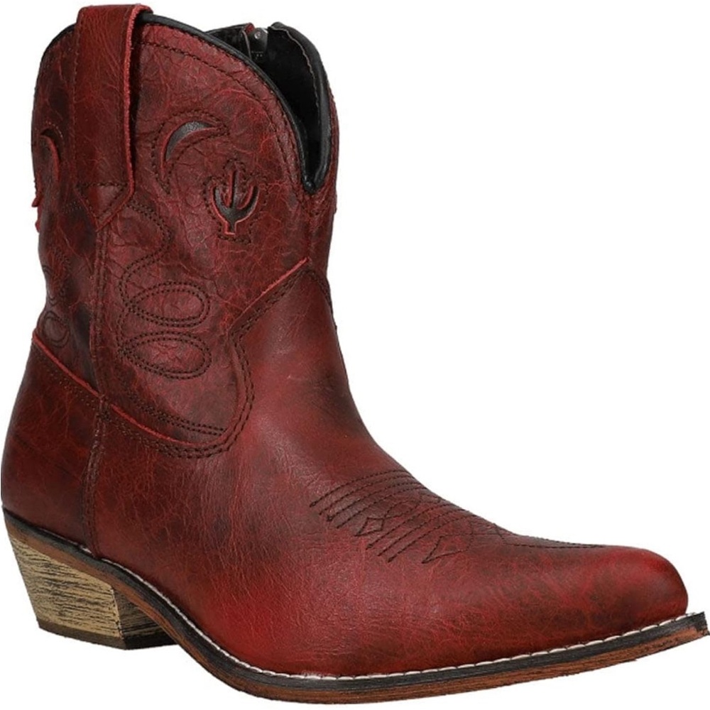 dingo Women's Red Western Ankle Boots